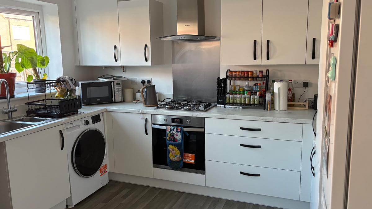 a kitchen in a shared ownership home