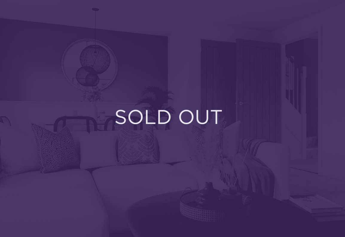 an image of a living room, with a purple overlay and text that says sold out