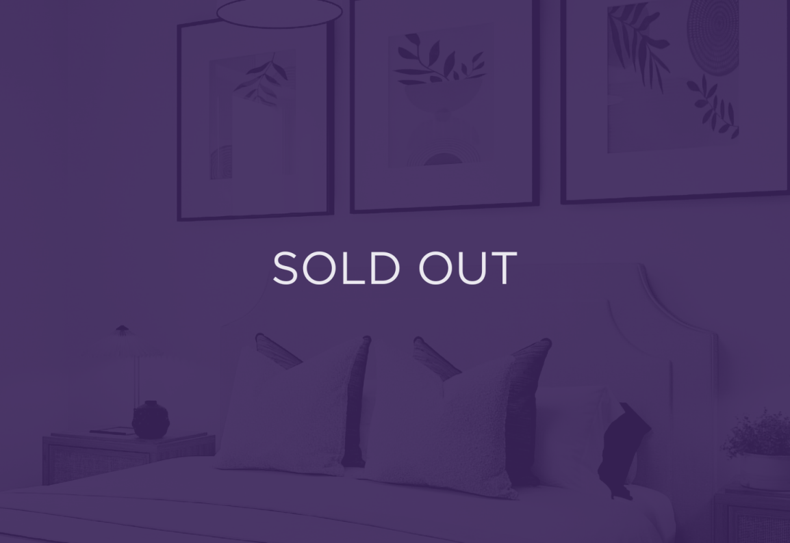 an image of cushions, with purple overlay and text that says sold out