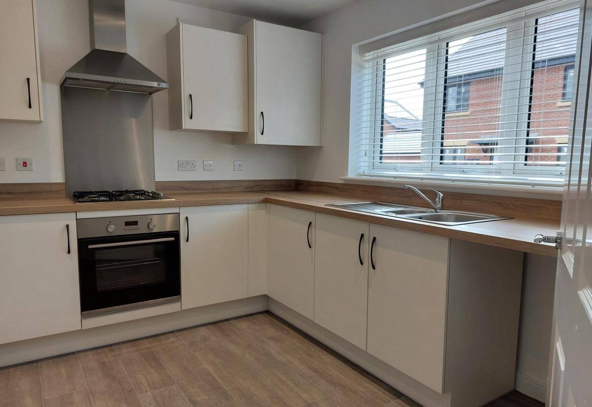 Kitchen shot at The Tilman house type at The Grange development in Desborough