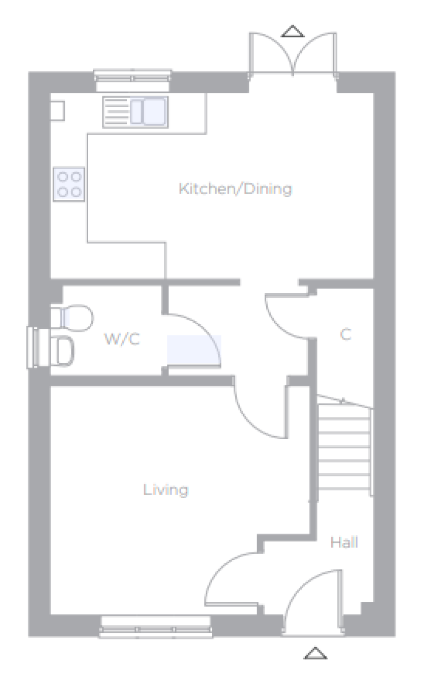 Ground Floor Plan of The Hazel at Cotterstock Meadows
