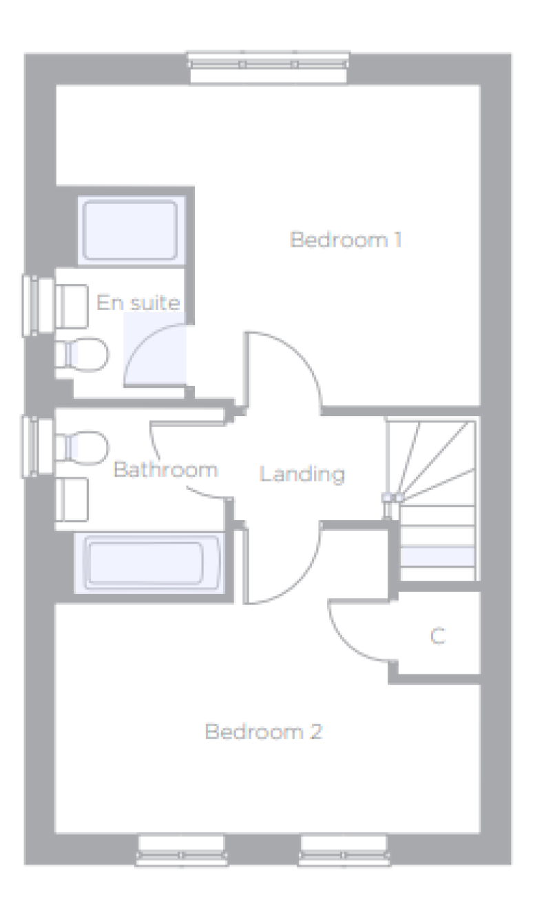 First Floor Plan of The Holly at Cotterstock Meadows