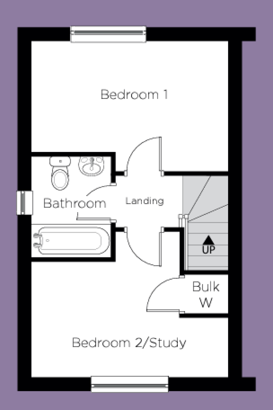 First floor plan at The Drake house type at Holmer House Farm