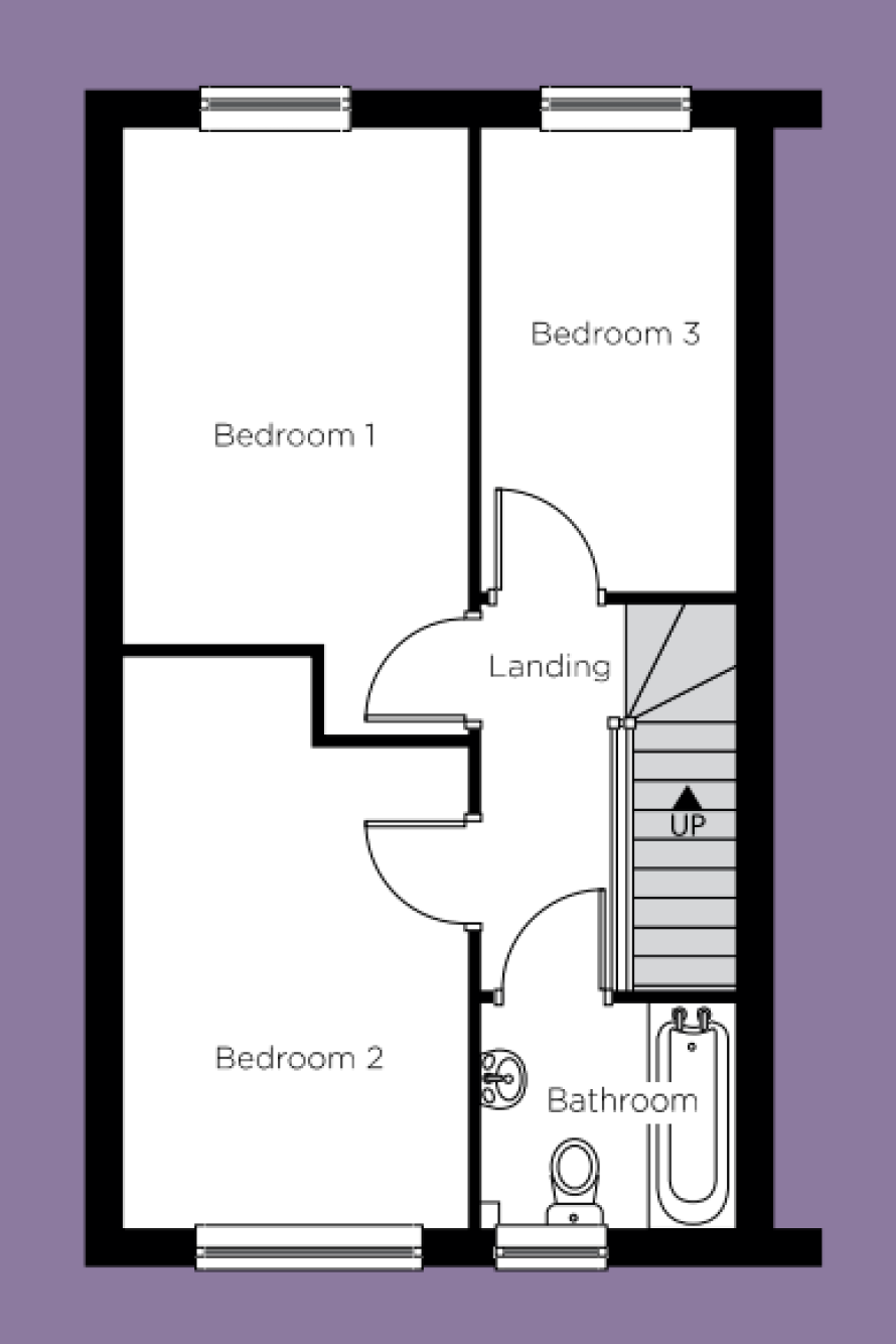 First floor plan of The Worcester at The Maltings, Beeston