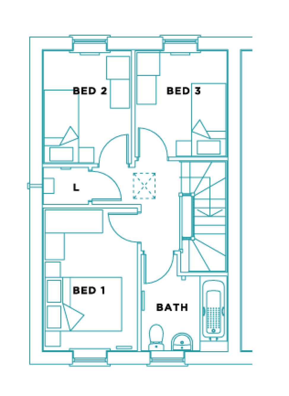 First Floor Plan of The Bloom