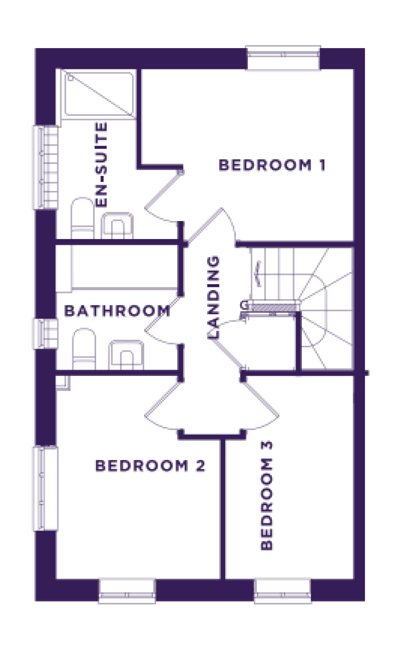 First floor plan of The Lyttleton at Elgar Park