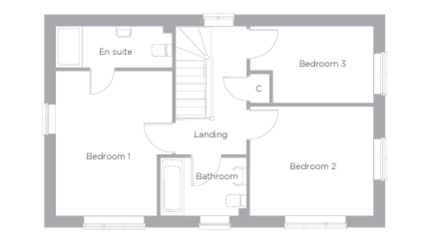 First Floor Plan of The Spruce at Judith Gardens