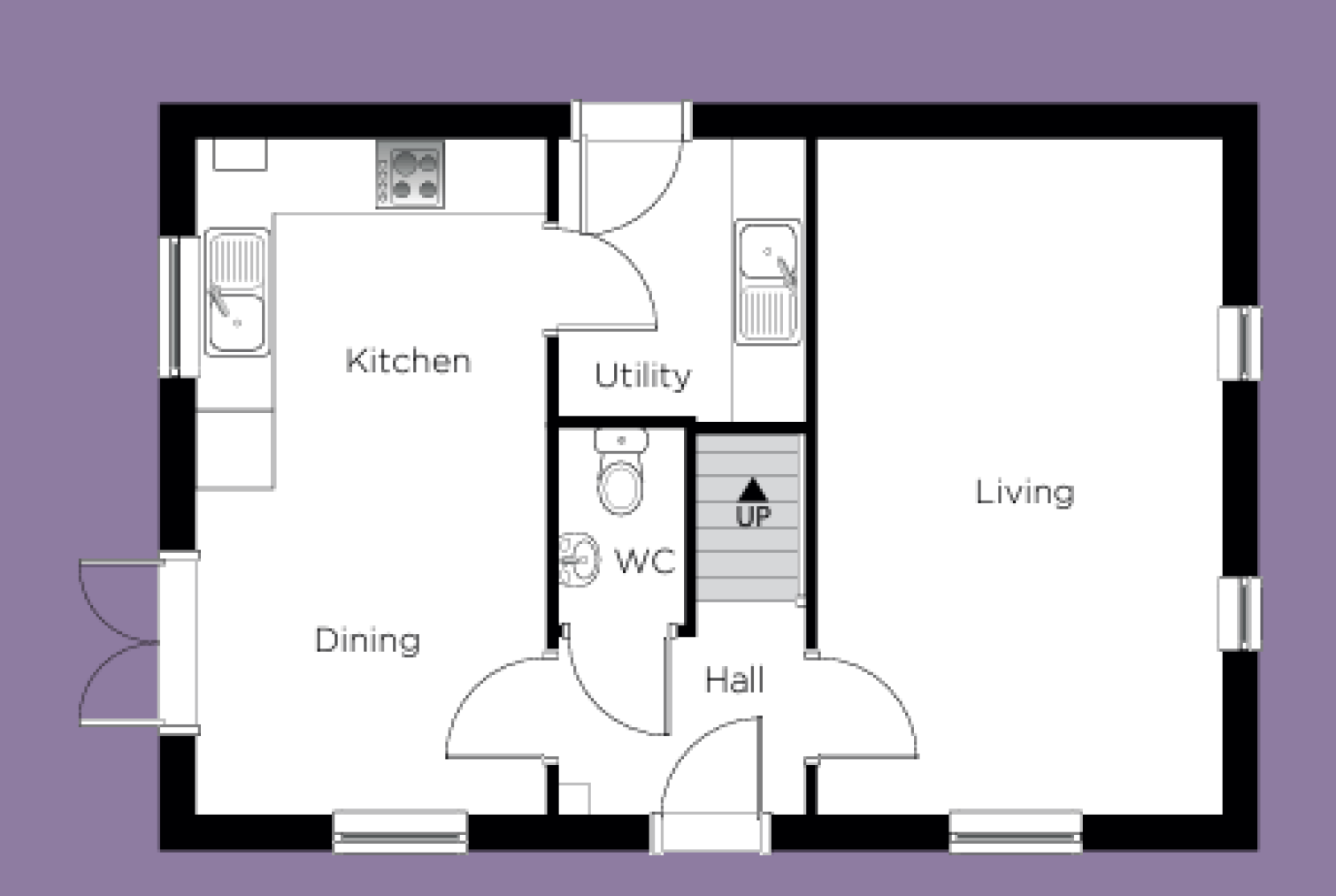 Ground Floor Plan for The Becket.