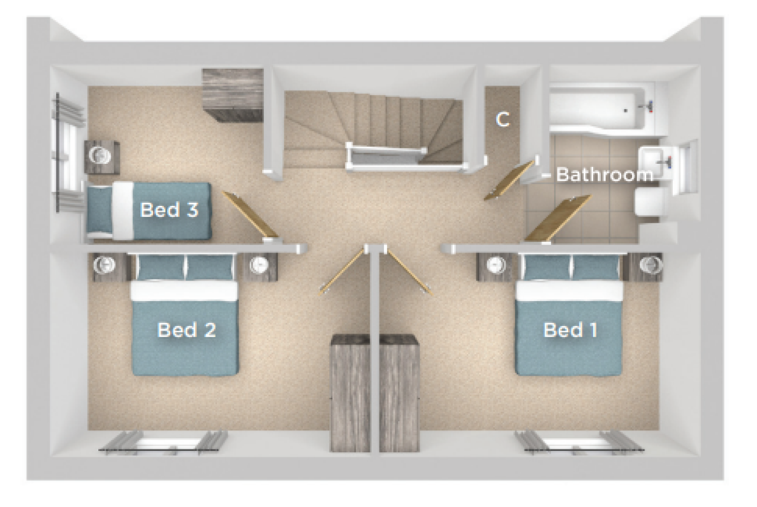 First floor plan of The Cradley at Bull Street, Dudley