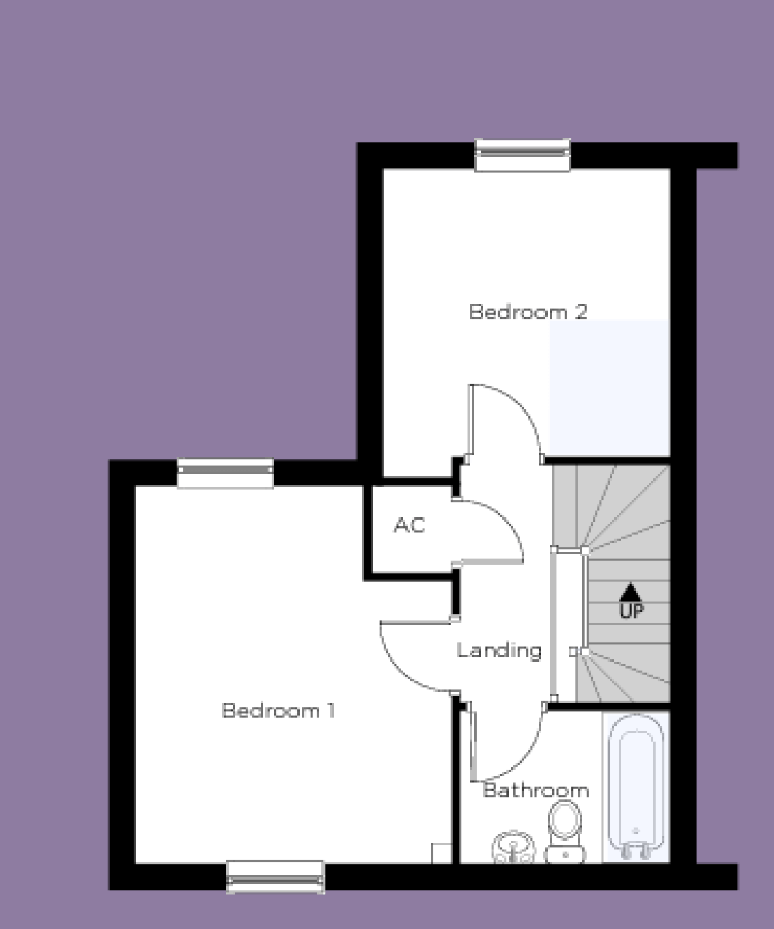 First Floor Plan of The Malvern at Waltham on the Wolds.