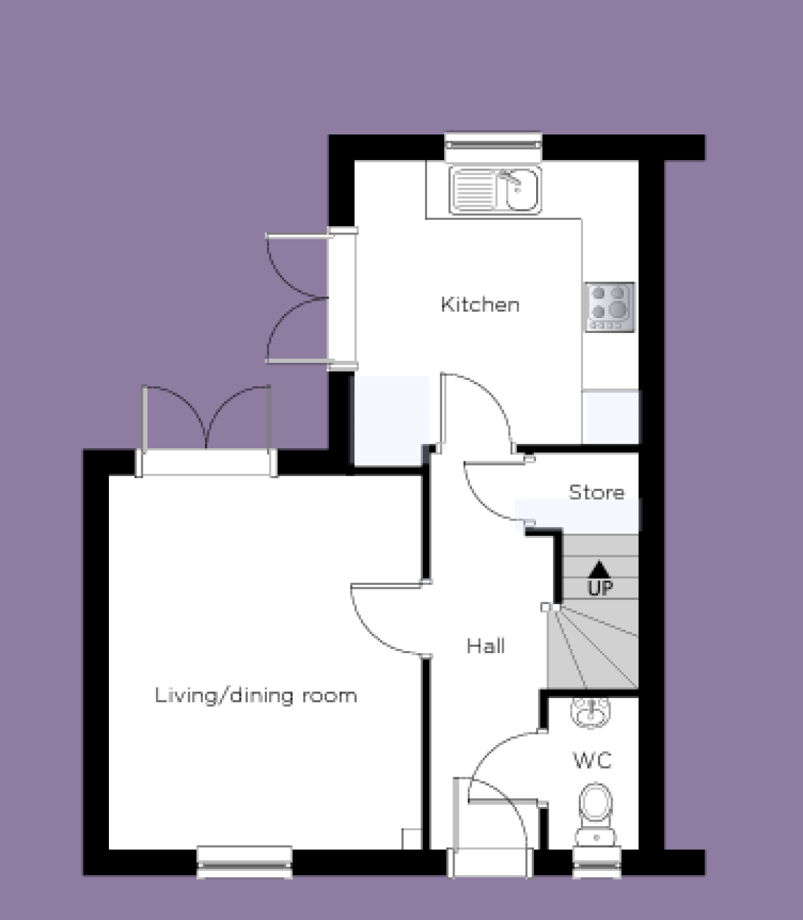 Ground Floor Plan of The Malvern at Waltham on the Wolds.