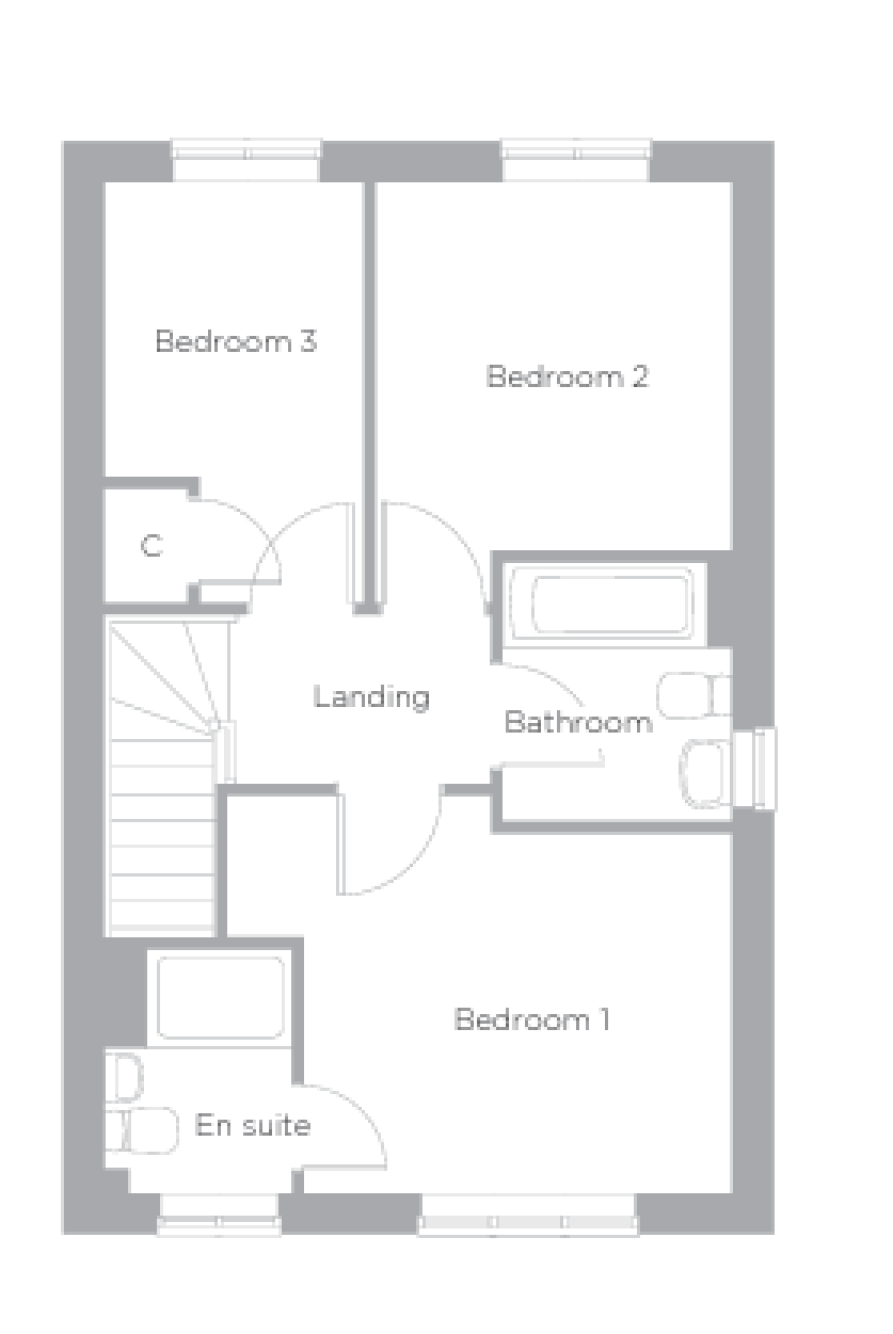 First Floor Plan of The Hazel.