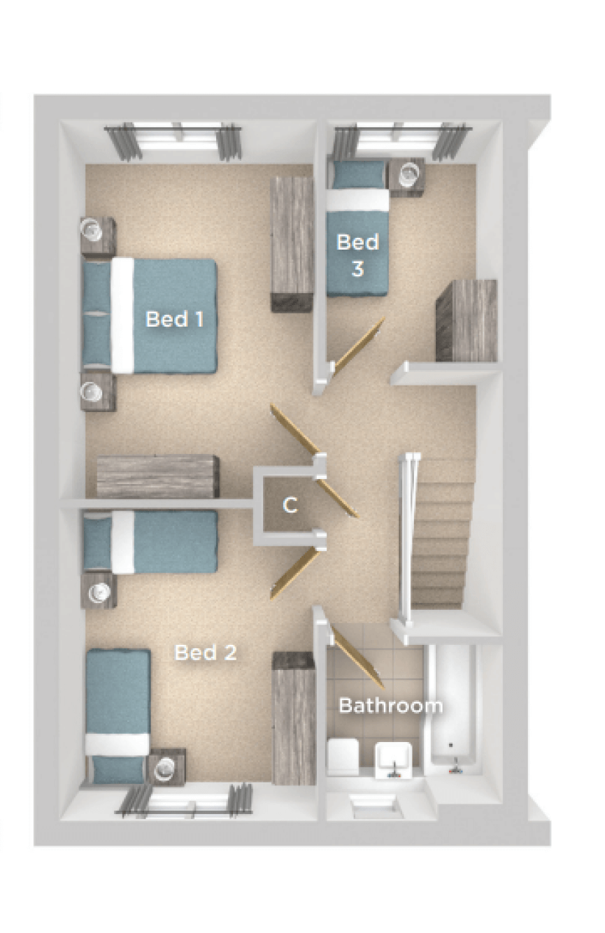 The Dursley at Millfields First Floor Plan