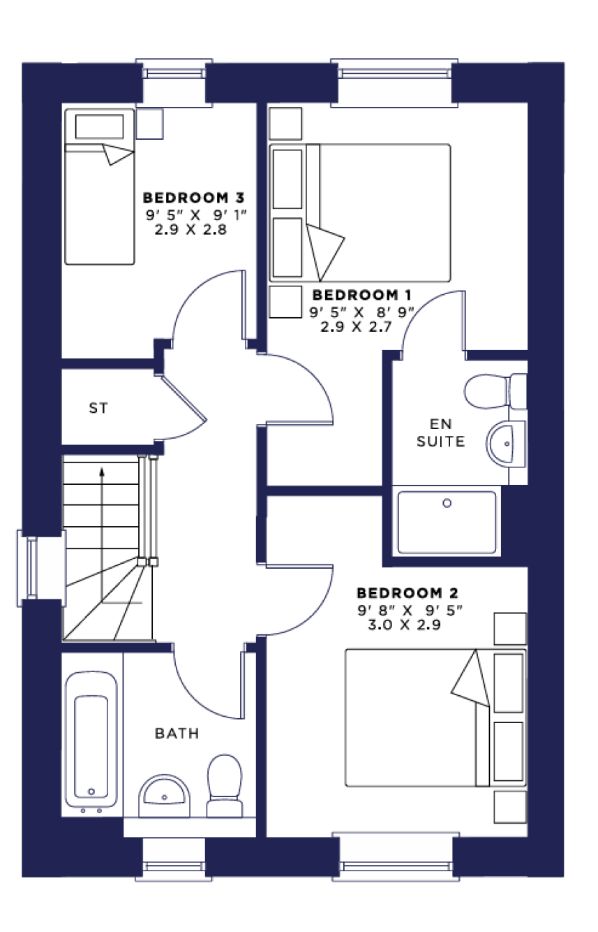 The Willowmere V1 Floor Plan 1F