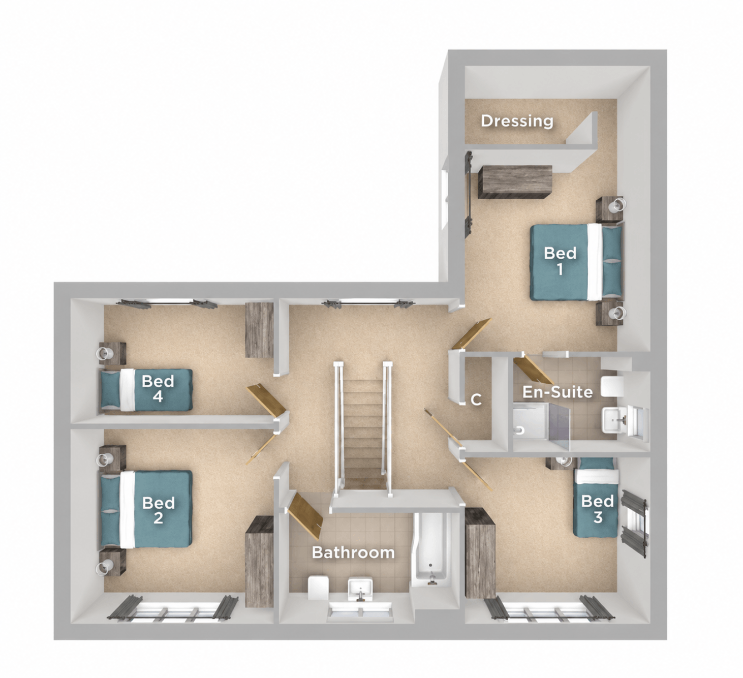 The Brancaster First Floor Plan.