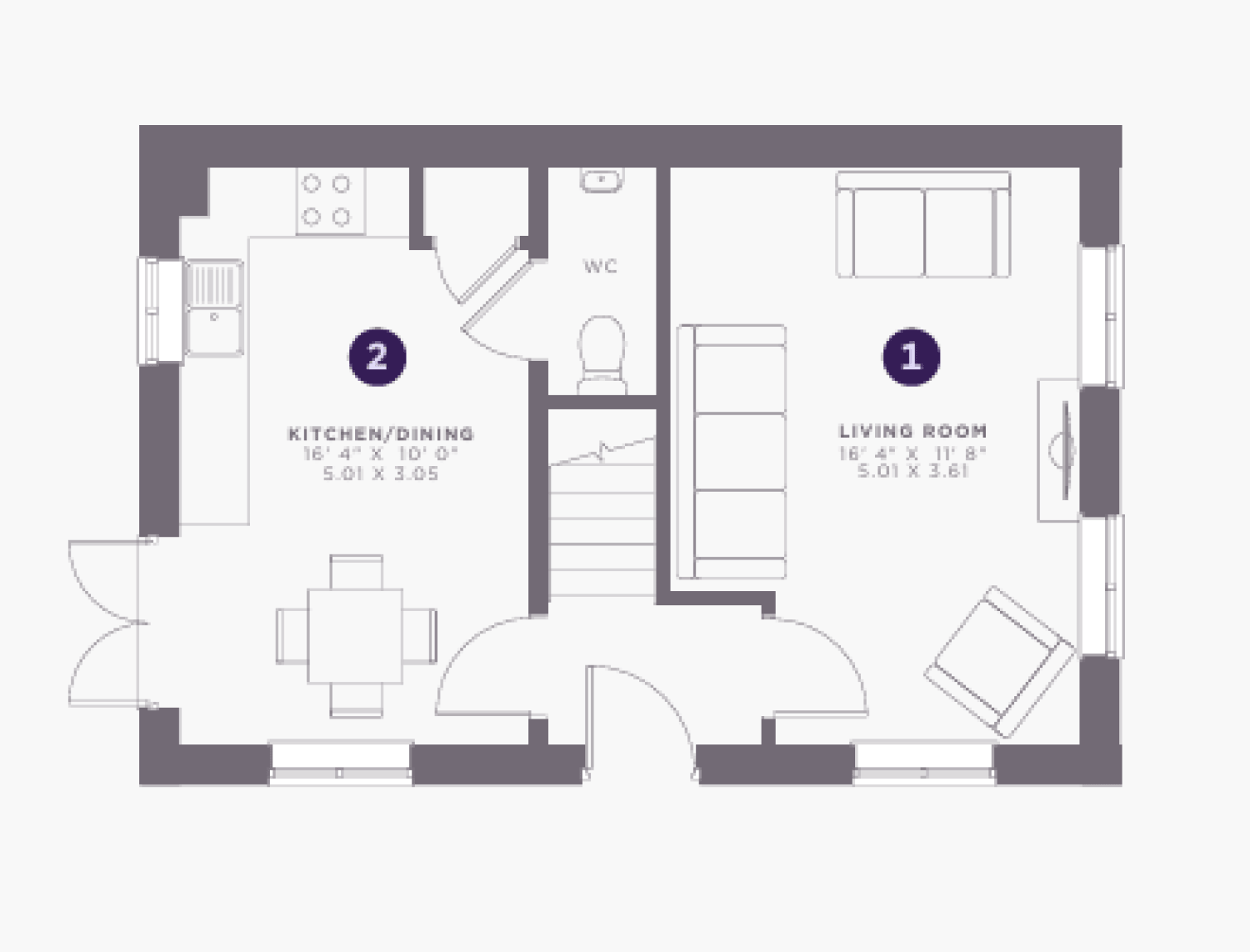 The Fulwood Semi-Detached Ground Floor Plan