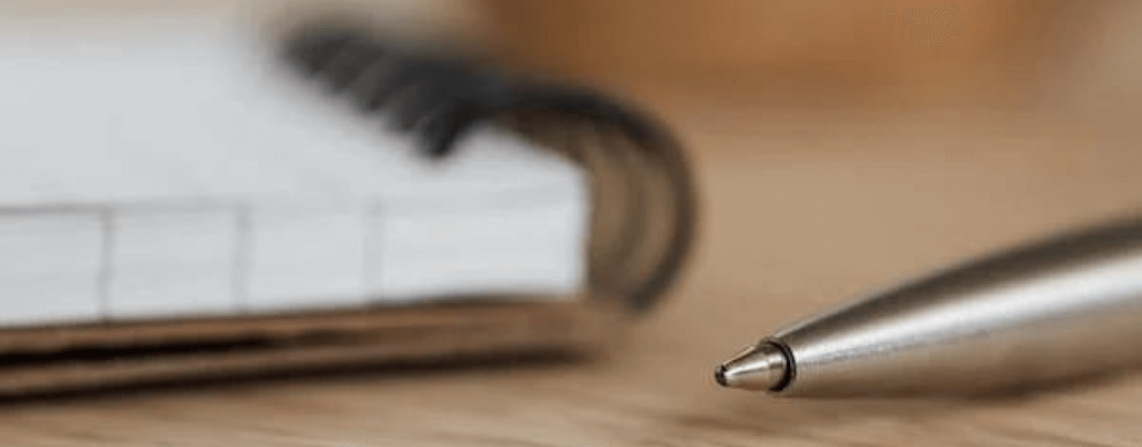 Notebook and pen