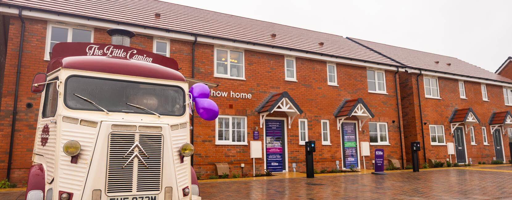 Crepe Van Outside Brindley Meadows Show Home