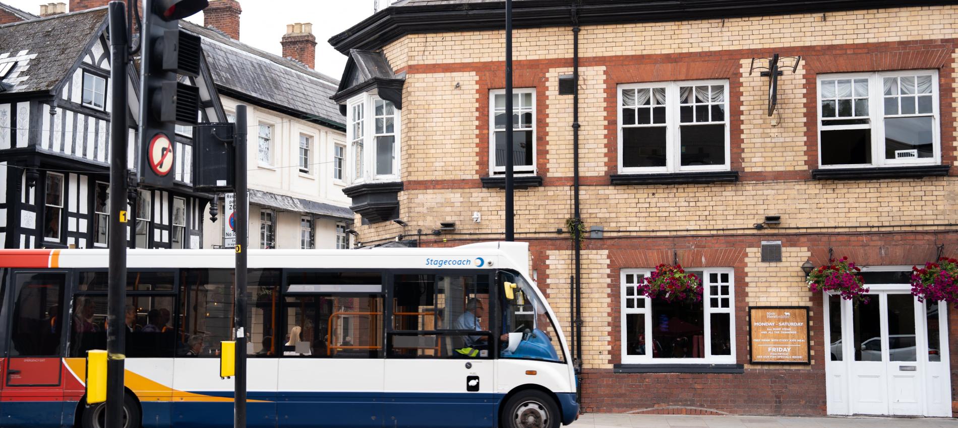 Bus in Hereford City Centre