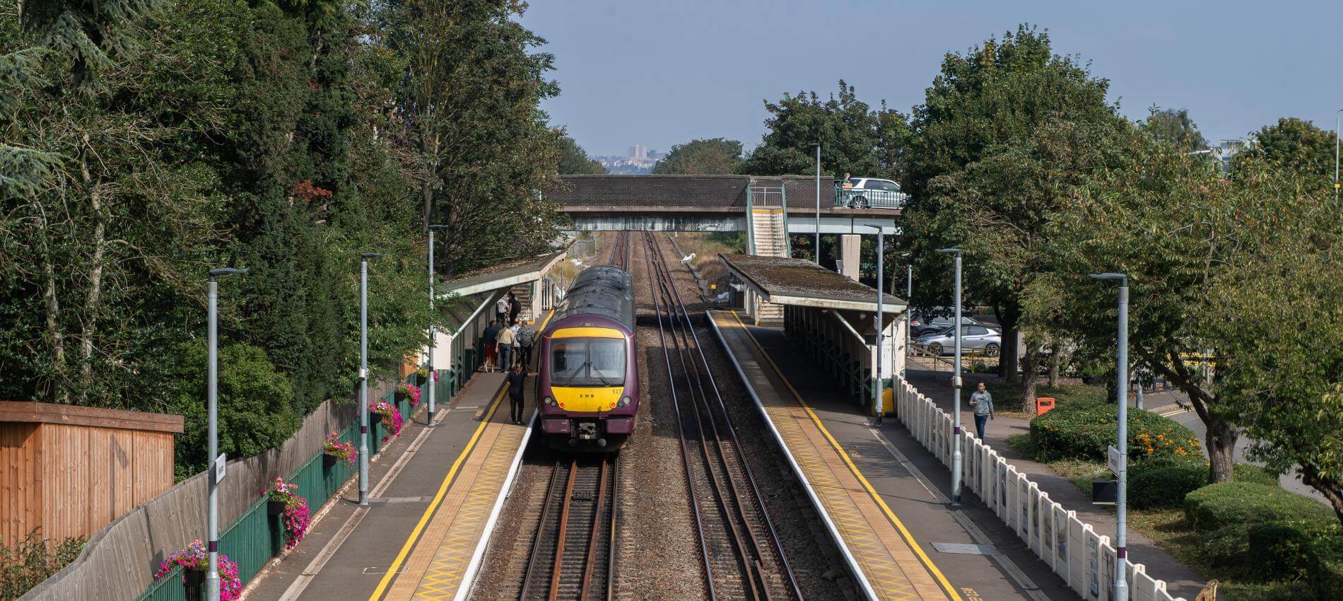 Nearby train track to The Maltings, Beeston