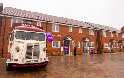 Crepe Van Outside Brindley Meadows Show Home