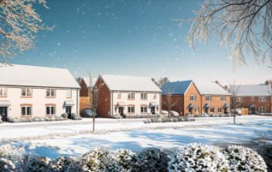 The Spires Winter Street Scene