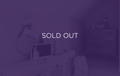 an image of a sideboard decoration with a purple overlay and text that says sold out