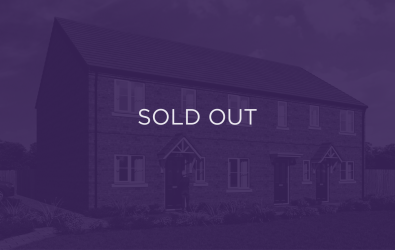 An image of a property in the London Road development, with a purple overlay and text that says sold out
