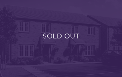 An image of a property in the staverton lodge development, with a purple overlay and text that says sold out