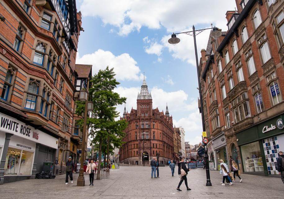 City centre of Nottingham