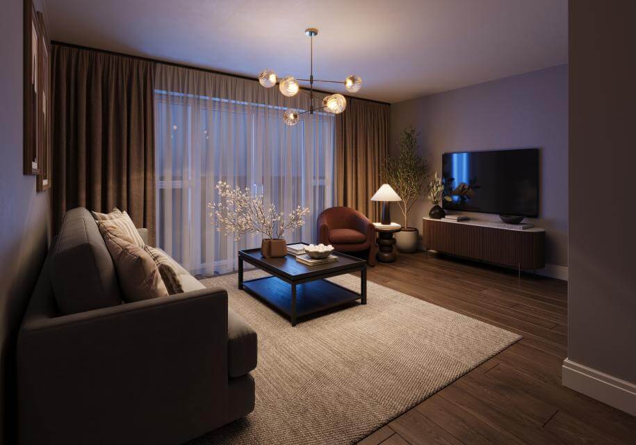 Living Room, night time - Prospect Place