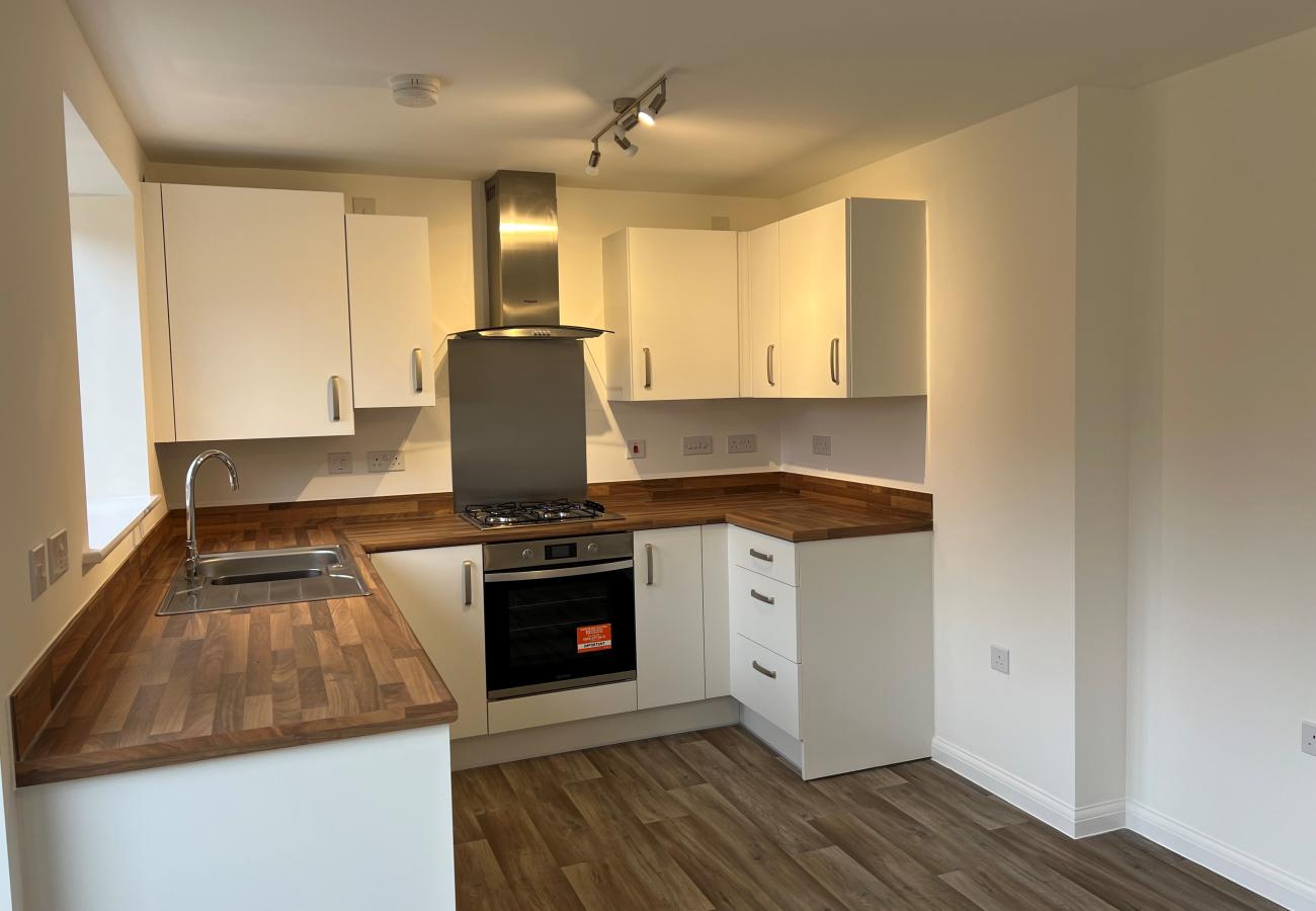 White kitchen in The Beech house type