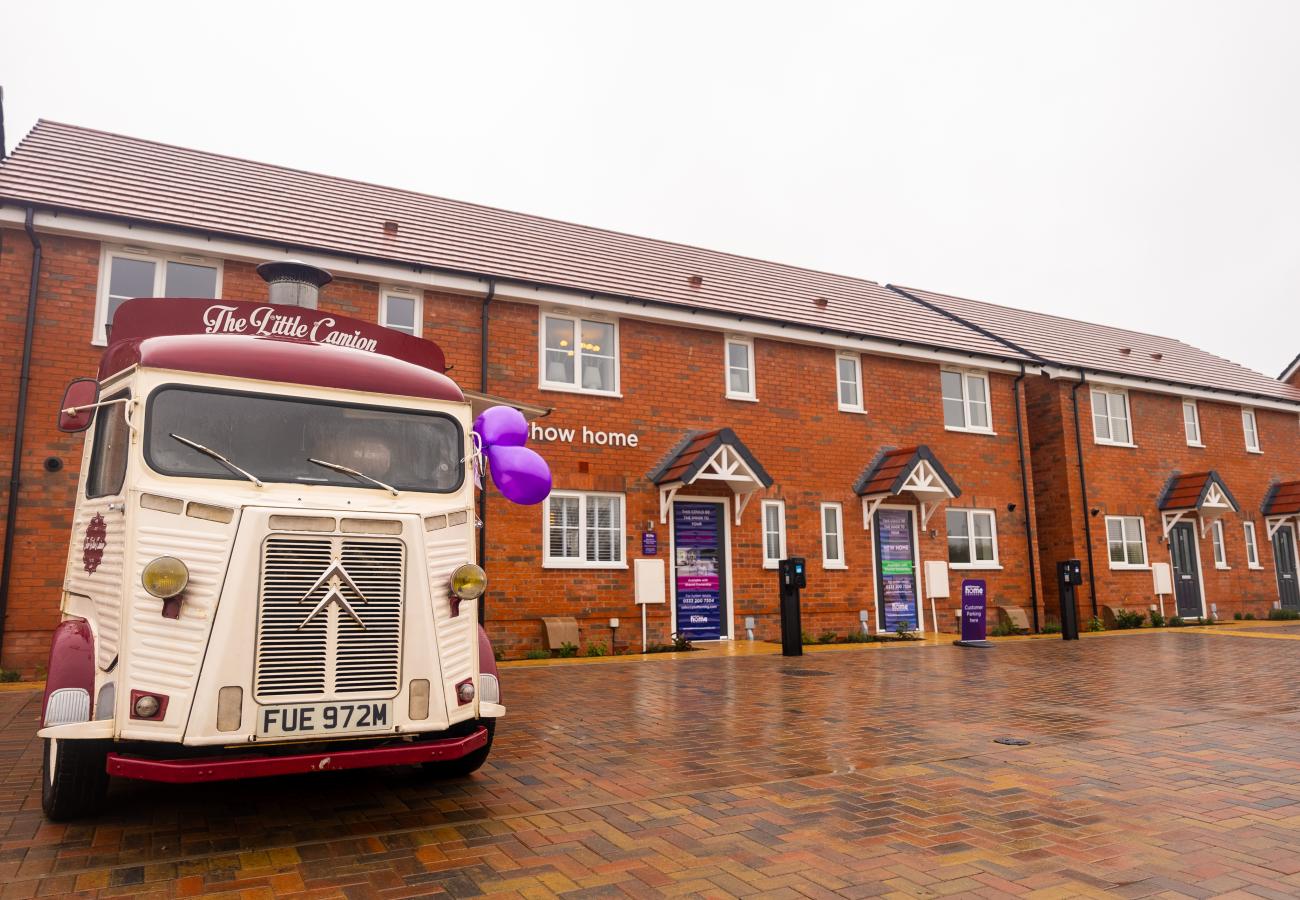 Crepe Van Outside Brindley Meadows Show Home